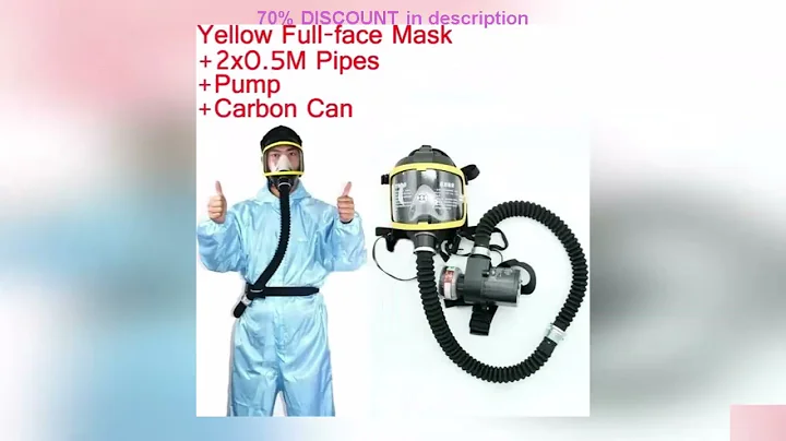 A must-have product! Electric Constant Air Flow Supplied Fed Full/Half Face Gas Mask Breathing Sys