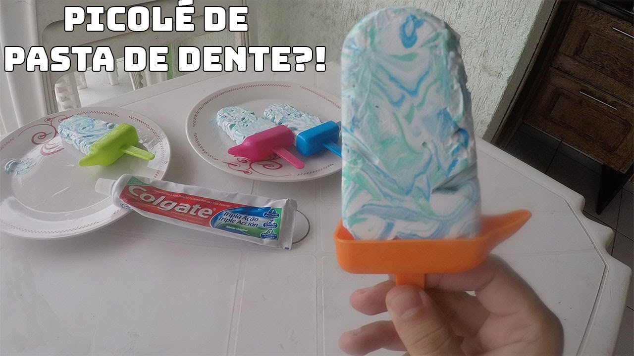 FIZ PICOLÉ DE PASTA DE DENTE! YouTube Aparador De Madeira Com Espelho ~ FIZ PICOLÉ DE PASTA DE DENTE! YouTube