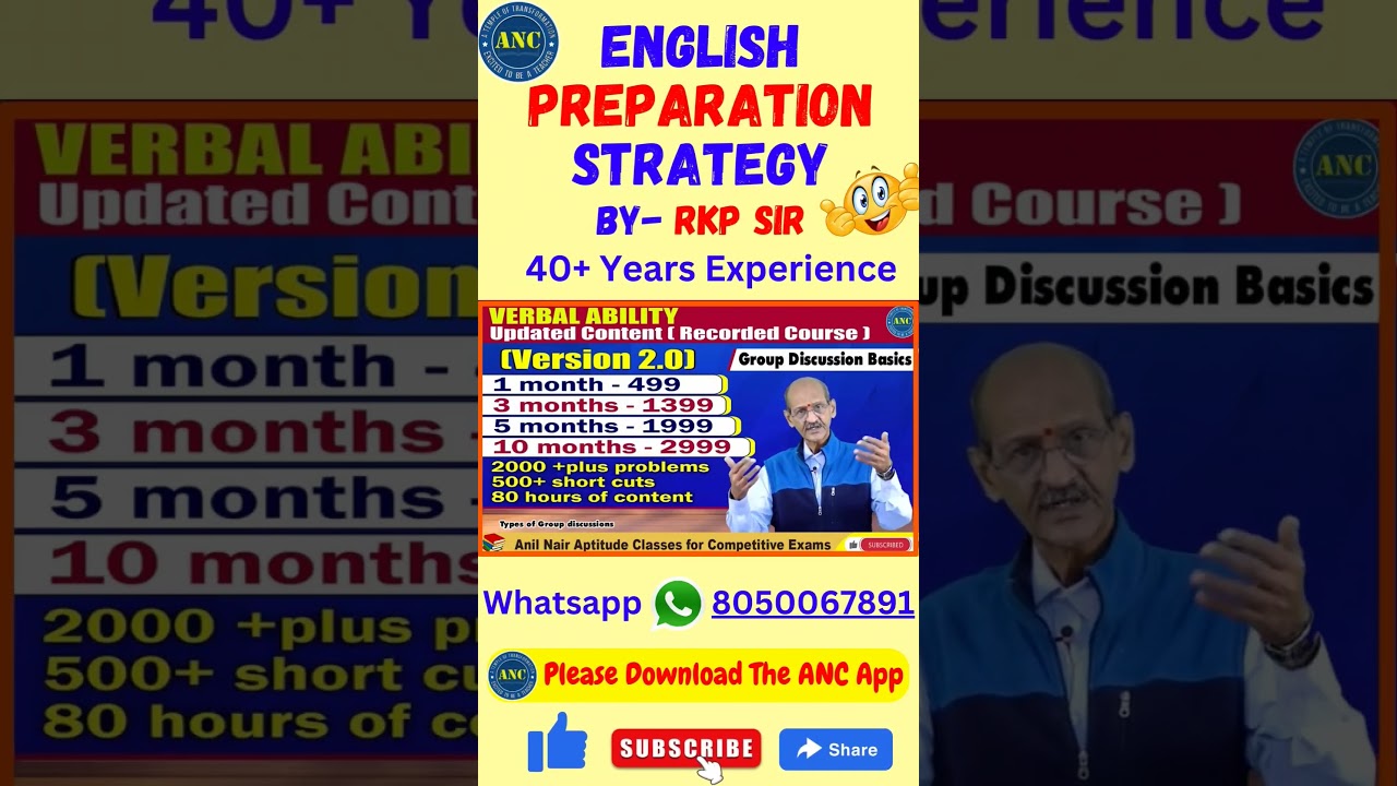 English preparation strategy | by RKP sir ‎@AnilNairClasses  