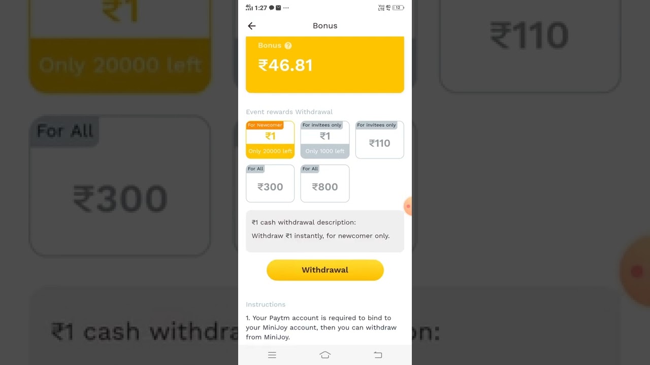 earning money app this app name mini joy he is the best app