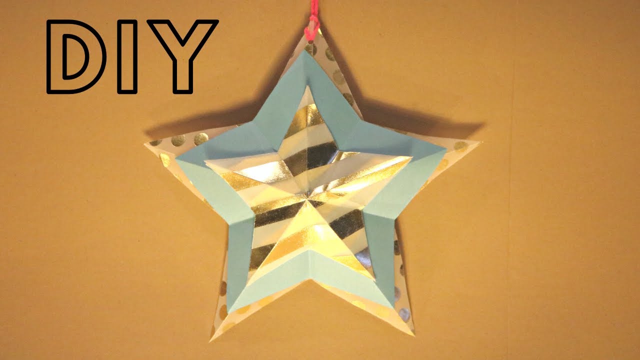 Diy Easy Paper Star How To Make Christmas Star Christmas Decoration