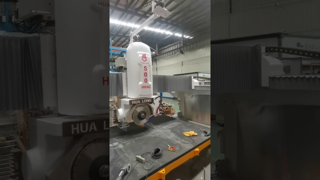 CNC Bridge Saw Cutting Machine with Electric Engraving Tool 