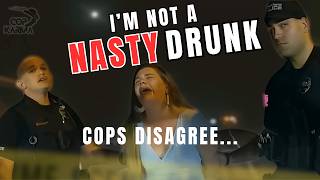 Drunk Woman Parks in Wrong Lane, Wrong Direction — "I'm Not a Nasty Drunk!" #bodycam #copkarmatv