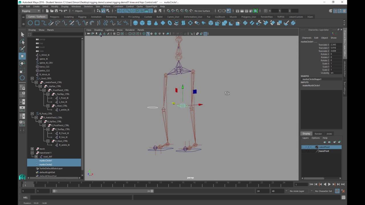 Game Rig Knee controls - YouTube