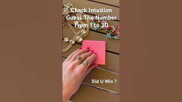 Check Intuition Guess The Number #guess #intuition #numbers