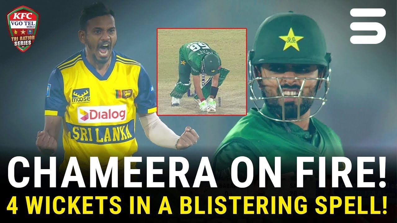 Dushmantha Chameera’s 4-Wicket Haul | Pakistan vs Sri Lanka | Match 06 | Tri Nation Series | M3W1U