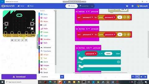 Giả lập khóa mật khẩu với Microbit