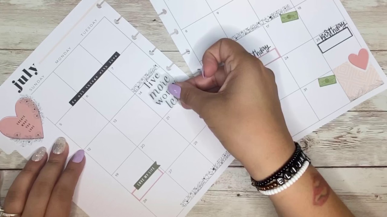 Plan With Me Happy Planner July 2020 YouTube
