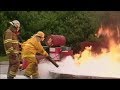 Fire Fighters Training To Put Out Fires