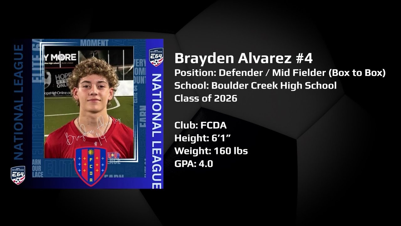 Braydon Alvarez Soccer Highlight Film
