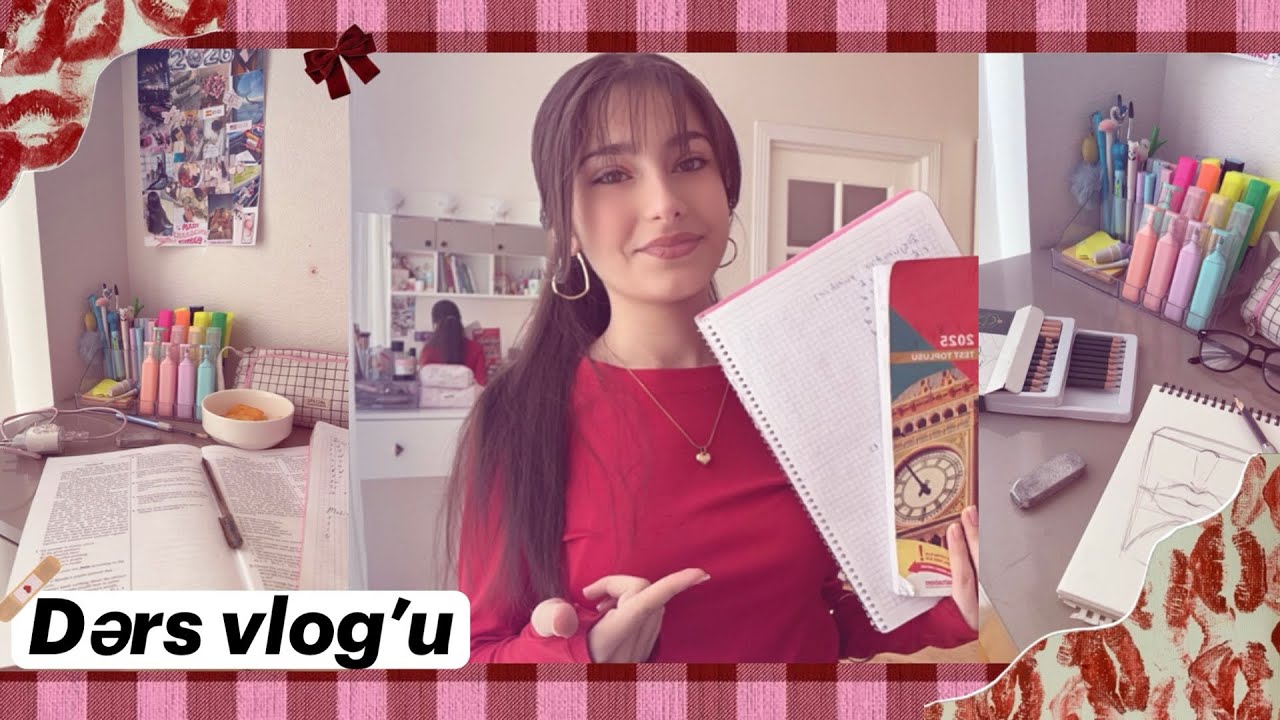 Dərs vlogu❣️//Məktəb masamı düzənliyək❣️//Fidan
