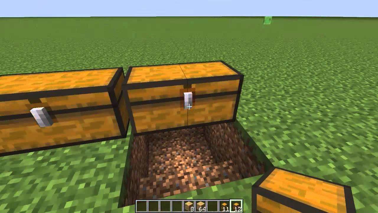 Minecraft Quick Tips How To Put Double Chests right next to eachother