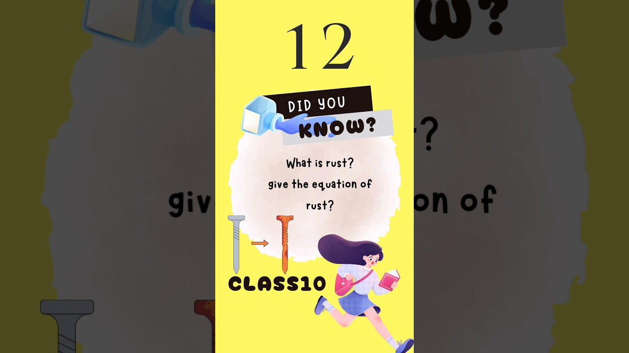 "Rust Formation Explained + Equation ⚡ [துருப்பிடித்தல்] | Class 10 Science |  