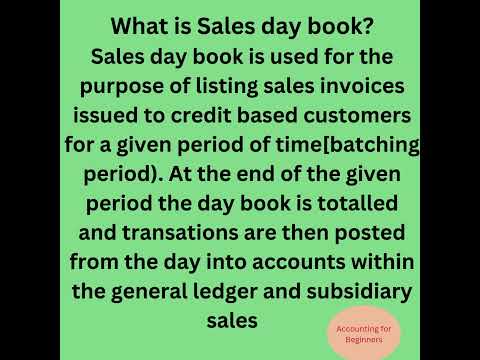 What is Sales day book?