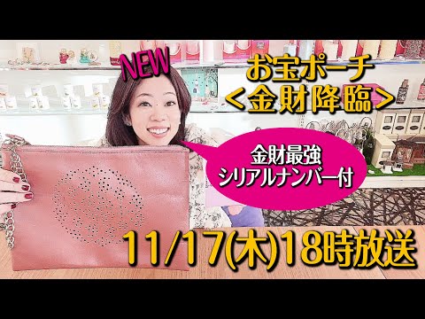 お宝ポーチ】【金財、降臨】【メタリックレザー】 【シリアルナンバー