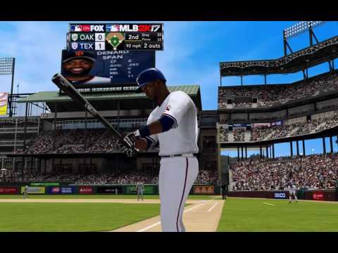 MLB 2K12(2K16 MOD) - My 2016 Texas Rangers Franchise Game 24 VS Oakland Athletics