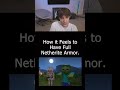 How it feels to have full netherite armor 💪#shorts #minecraft