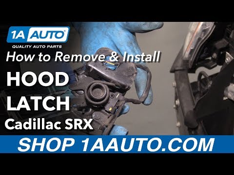 How to Remove Install Hood Latch 2013 Cadillac SRX