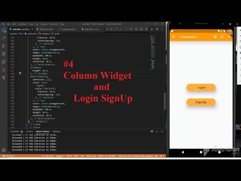 Flutter Lesson 4: Colum/Row widget and Login SignUp page