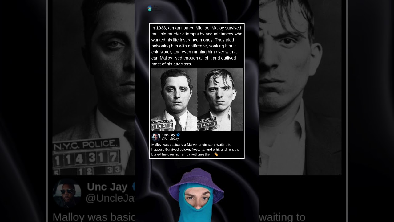 In 1933, a man named Michael Malloy survived multiple murder attempts by acquaintances.