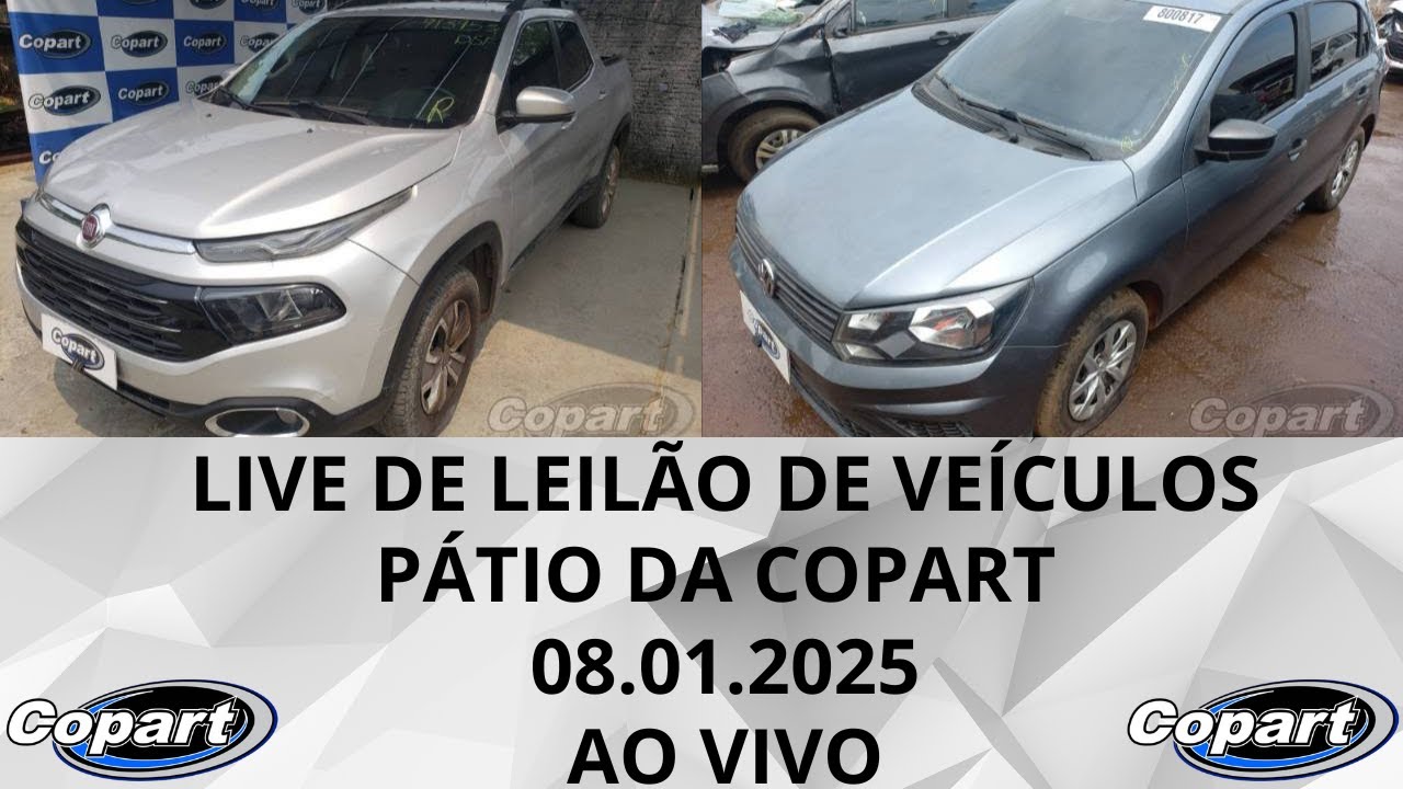 Live Copart LIVE DE LEILÃO DE VEÍCULOS NO COPART DIA 08.01.2025 - YouTube