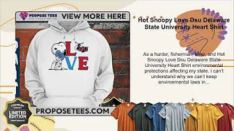 Hot Snoopy Love Dsu Delaware State University Heart Shirt thumbnail