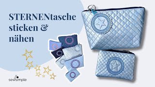 ✨ STERNENtasche sticken &amp; nähen | Stickanleitung | Nähanleitung | Taschenbaumler