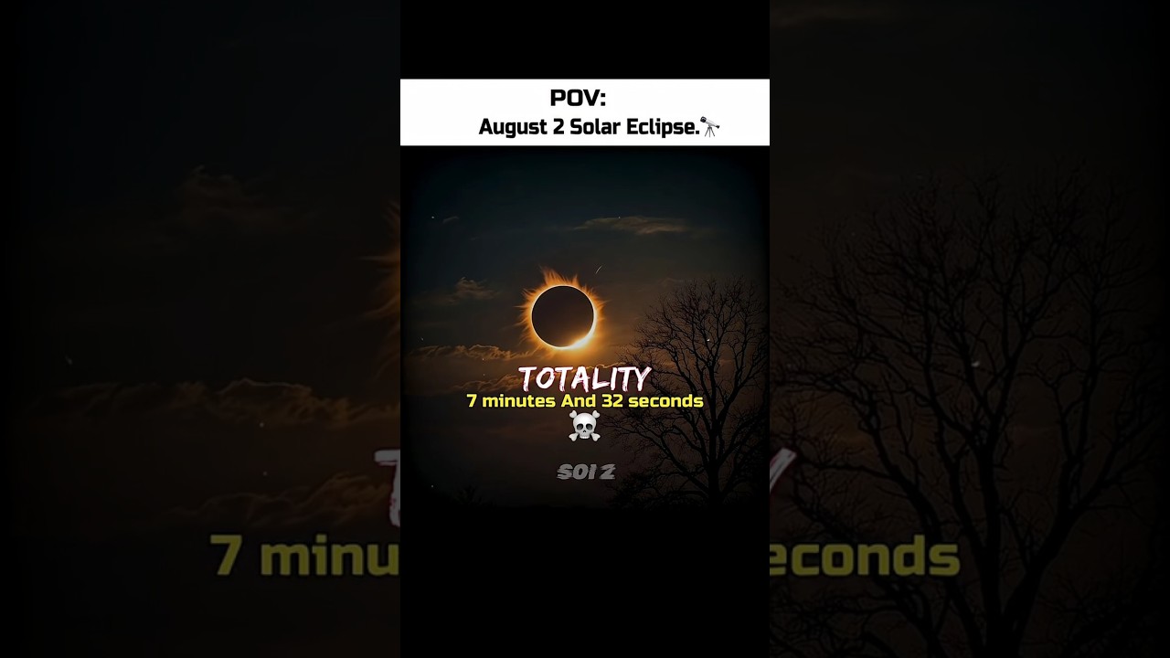 Total Solar Eclipse August 12...💀🤯 #Shorts #SolarEclipse2026 #Space #Astronomy #Earth #Moon
