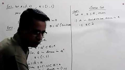 Lecture  17 on Real analysis : Dense  subset