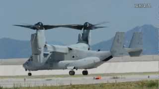 オスプレイに体験搭乗　米海兵隊の垂直離着陸輸送機 MV22 OSPREY