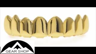 Gold Plain Bottom Grillz - grillz plain gold plated bottom row hiphop bling grillz