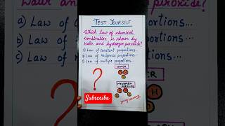 LAW OF MULTIPLE PROPORTION [CLASS-11]  (ISC and CBSE )#ytshorts #chemistryquiz #11class