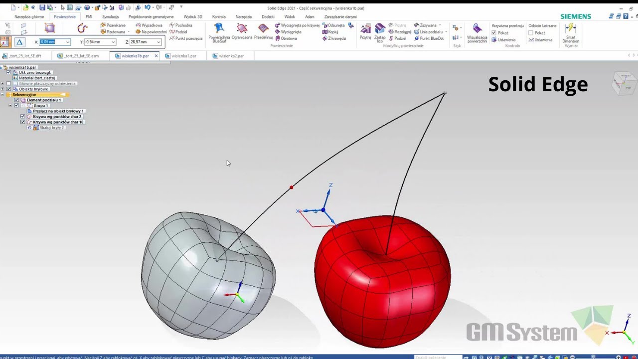 Solid Edge: wisienka na torcie, czyli modelowanie swobodne Solid Edge