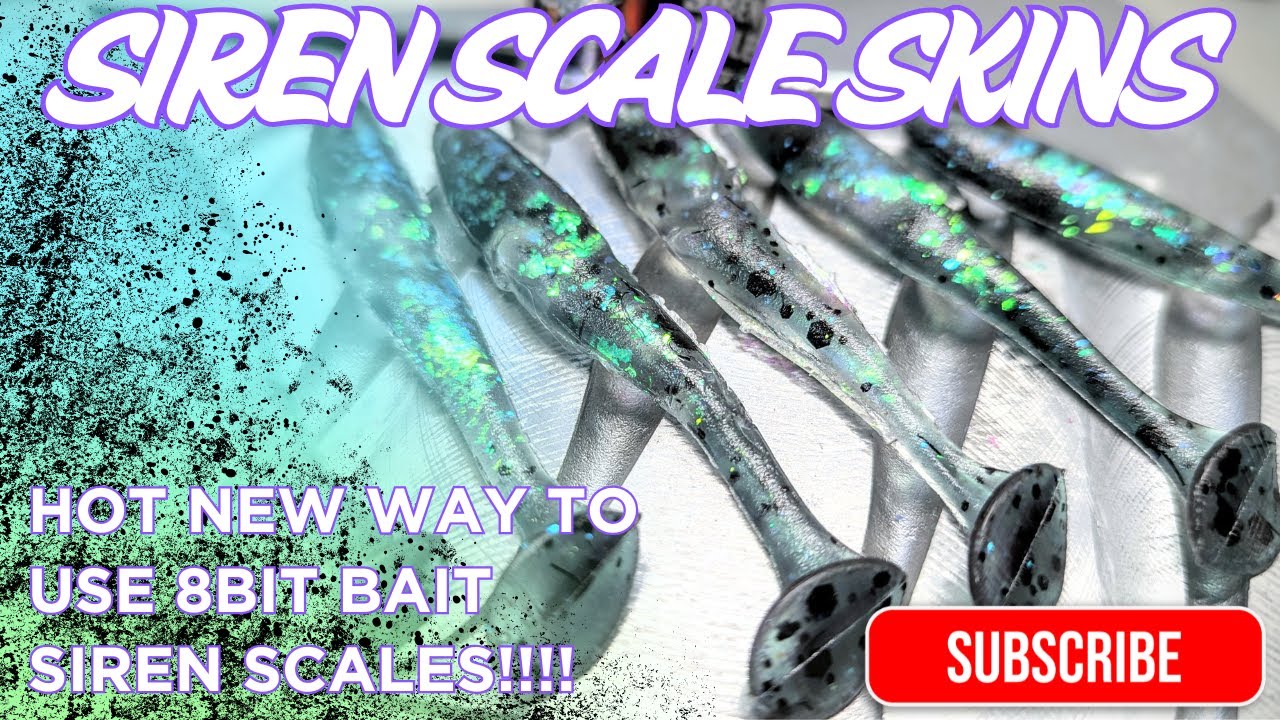 8bit Baits Siren Scale Skins!! | New Way of Making Soft Plastics Look Wicked!!
