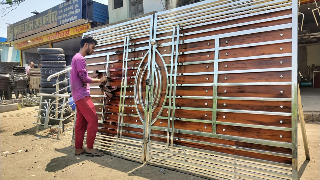 Latest Stainless Steel Gate Design 2025 | Modern SS Gate Model for Home & Main Entrance