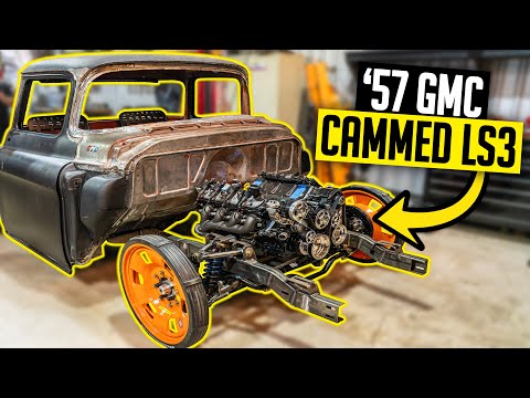 LS3 Chop Monster Cam 1957 Stepside LS Swapped GMC Truck Build Ep 4 