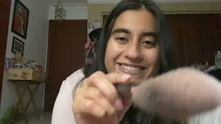 ASMR speaking in portuguese  while I brush your face