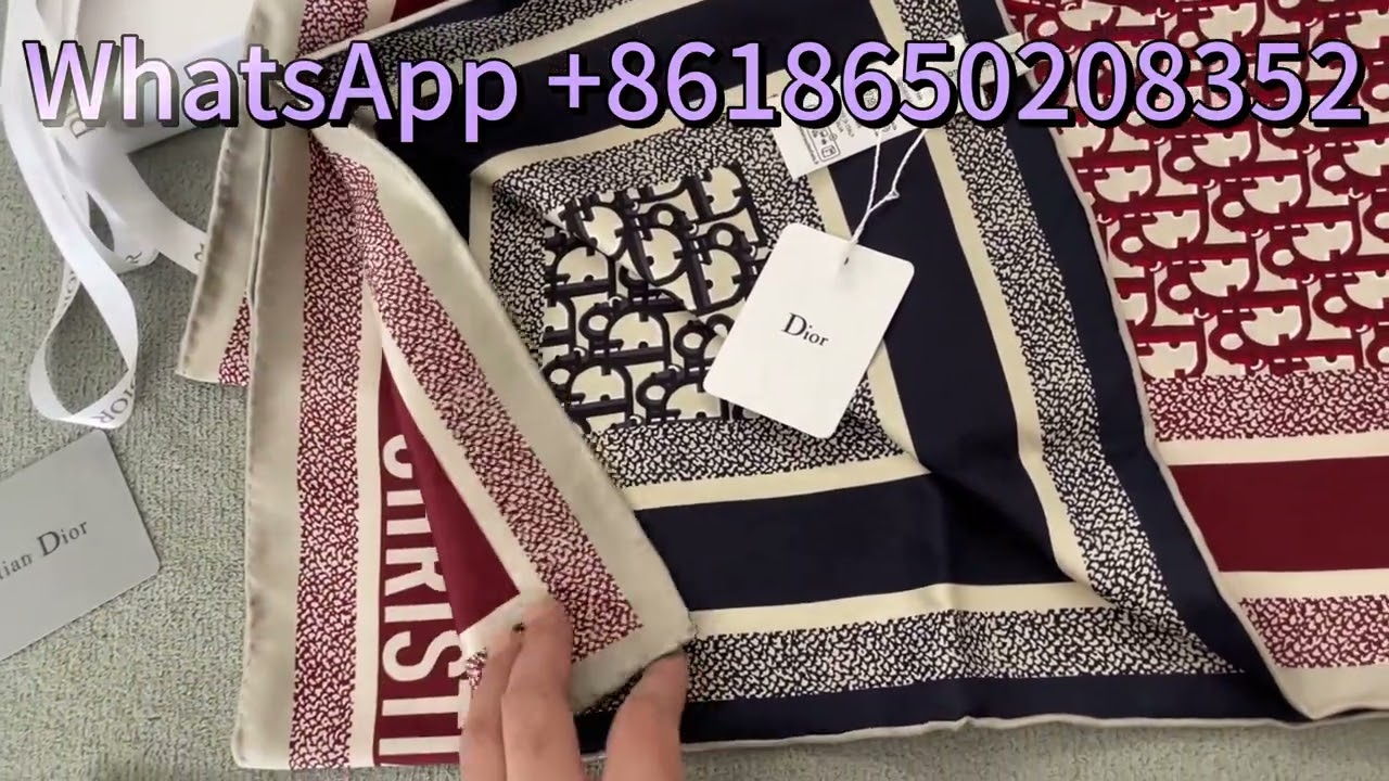 Unboxing Dior Diortwin 90 Scarf – Burgundy/Navy Oblique Silk Twill | Luxury Versatile Wrap? 🧣🍷🔵