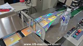 Notebook small note horizontal type bag packaging machine packing testing video
