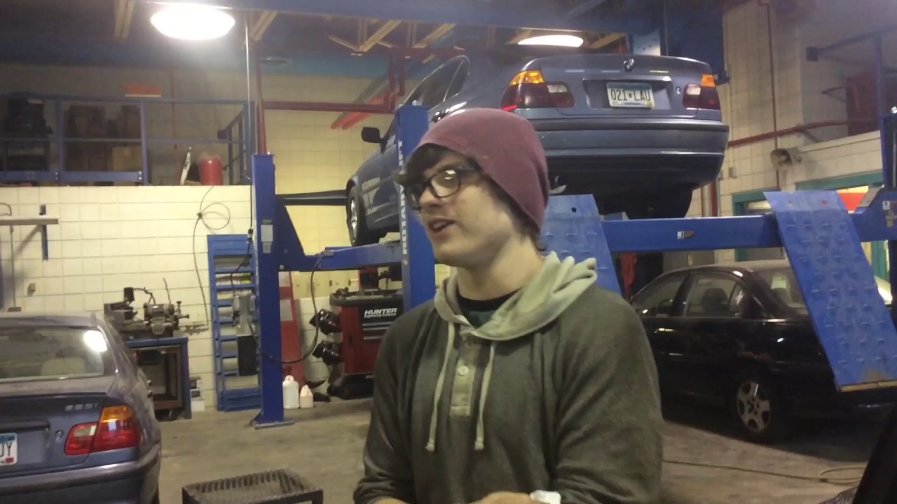 Blue Truck Falls Off Lift!! YouTube