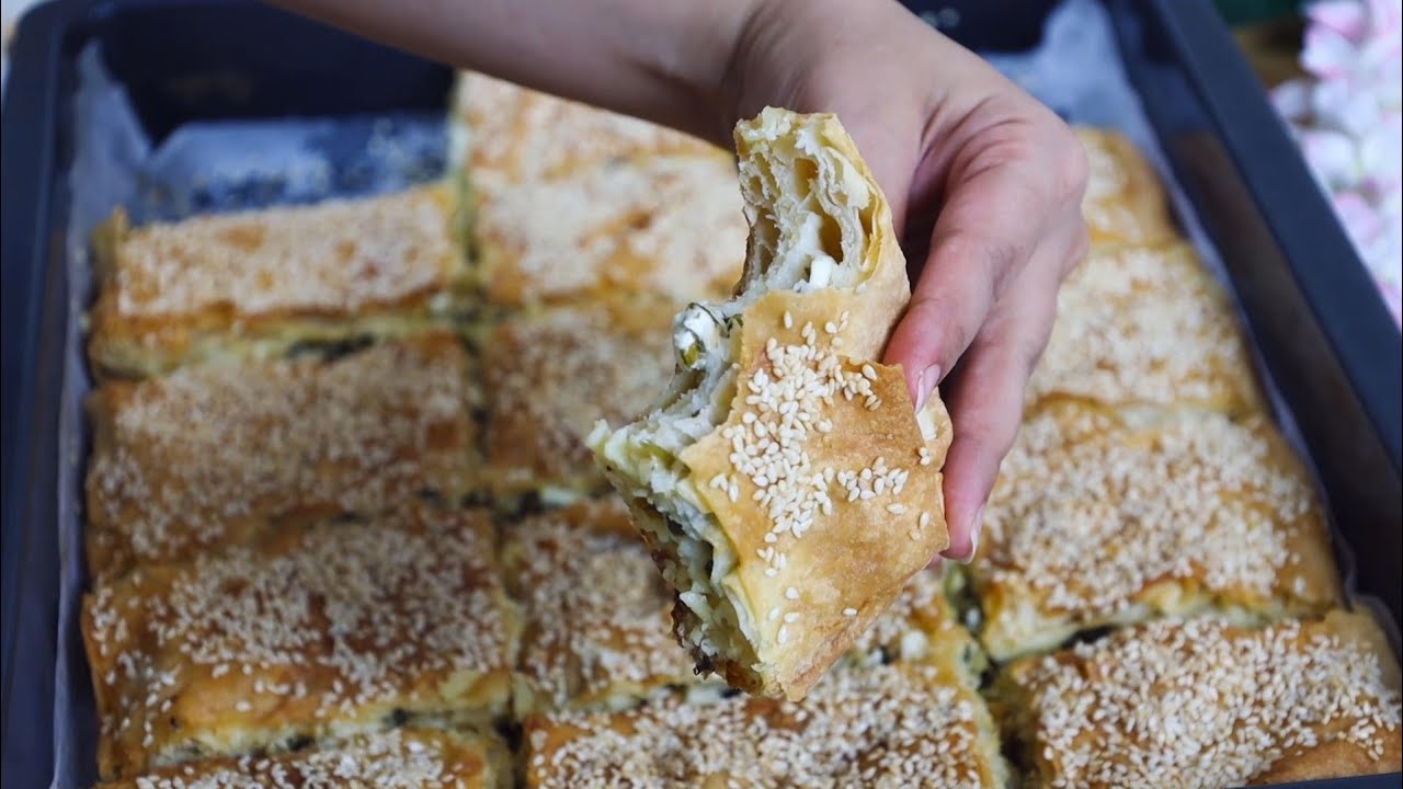 سُو بورِک محبوب ترکی😋👌ده دقیقه ایی یه سینی پر بورک بی نهایت خوشمزه بورک ماکارنابا مواد کم واقتصادی✅💯