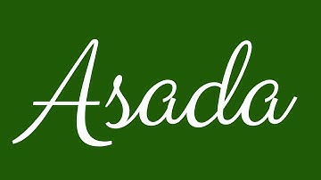 Learn how to Sign the Name Asada Stylishly in Cursive Writing