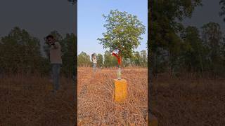 Shooting A Bottle Cap With A Slingshot