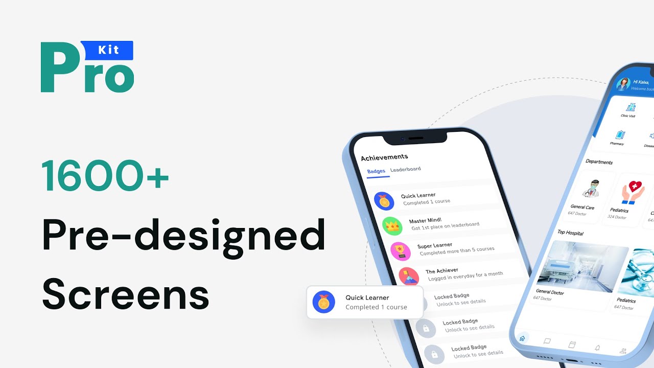 Level up Your Design Game with ProKit’s 1600+ Pre-designed Professional Screens | Iqonic Design
