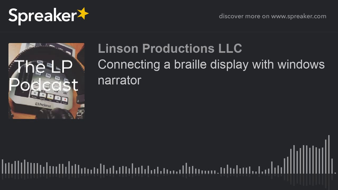 Connecting a braille display with windows narrator YouTube