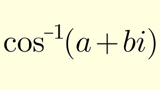 Inverse Cosine of Complex Numbers