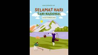 Selamat Hari Tani Nasional 2023 Setiap tanggal 24 September diperingati sebagai Hari Tani Nasional