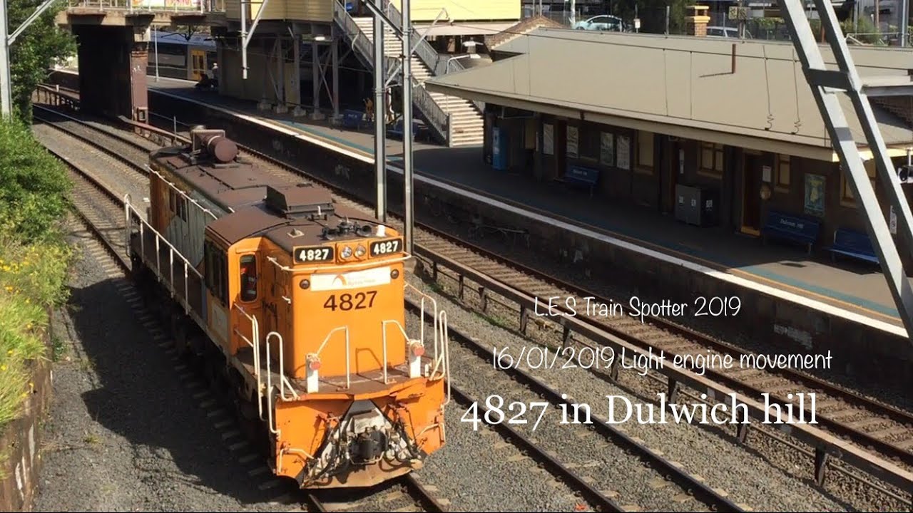NSW TrainLink 4827 Light engine Movement in Dulwich Hill (Sydney Trains ...