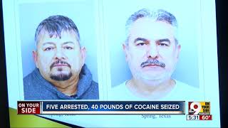 5 arrested, 40 lbs. of cocaine seized in investigation
