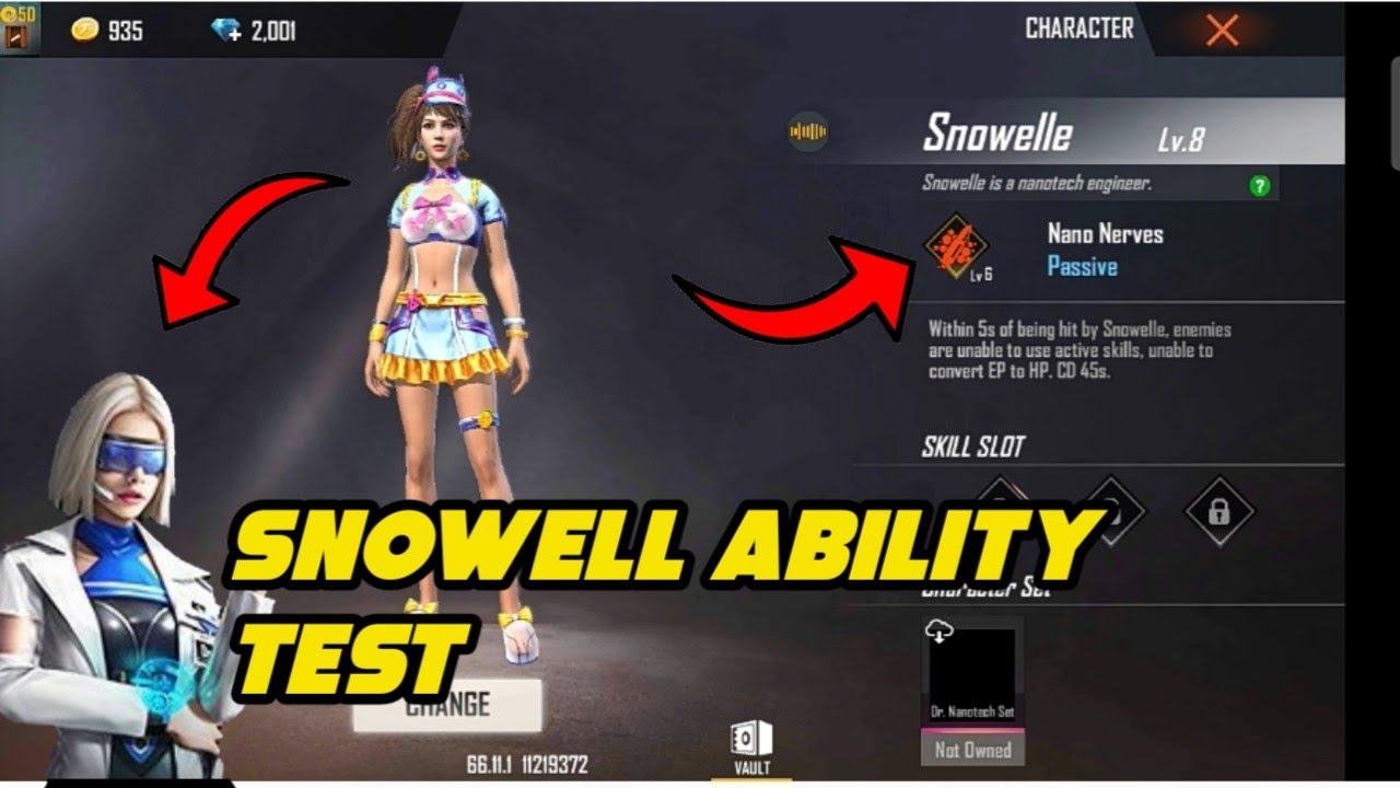 new character Snowelle  skill Ability Test | free free New Character skill test